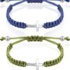 Cross Friendship Bracelet Adjustable Braided Rope Jesus Christian Cross Bracelets Matching Couple String Lucky Strand BFF Wristband for Women Men Boy Girls Easter Baptism