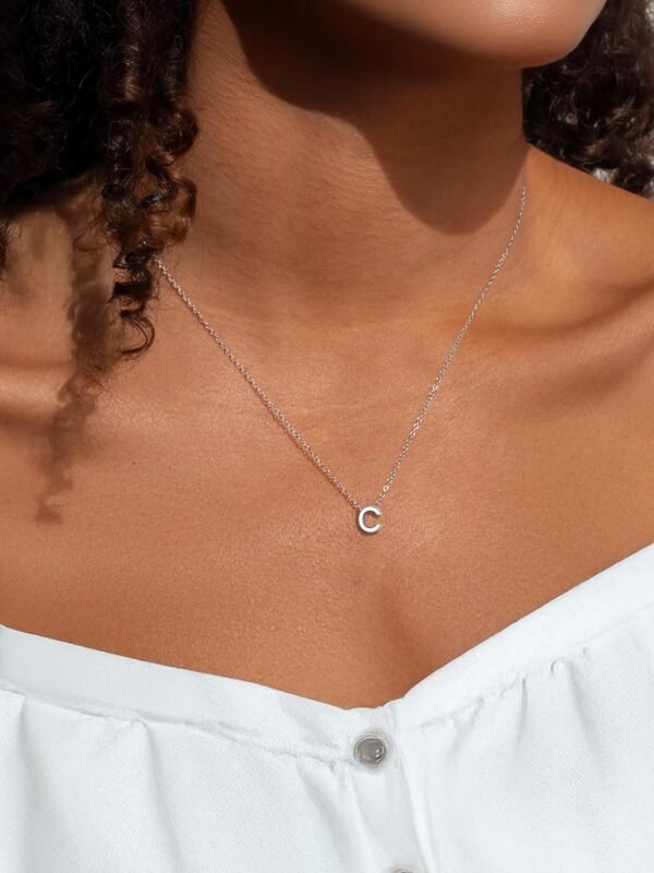 925 Sterling Silver Initial Necklace for Women Dainty Letter Jewelry Personalized Gift