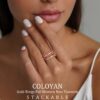 Stackable Rings for Women Non Tarnish, Dainty Cubic Zirconia Multi Ring 18K Gold Plated, Statement Rings Stacking Rings Jewelry