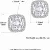 Cubic Zirconia Earrings Studs, Halo CZ Birthstone Simulated Diamond Stud Earrings for Women