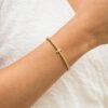 Gold Bracelets for Women 14K Gold Beaded Bracelets Stackable Bracelets for Women Gold Charm Bracelet Non Tarnish Gold Jewelry for Women Trendy