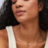 14k Gold-Plated Satellite Short Pendant Necklace, Fashion Jewelry for Women