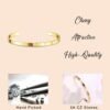 14K Gold Bracelets for Women Trendy Bangle Cuff Chain Bracelets Set Gold Plated Paperclip Bead Tennis Bracelet Chunky Gold Filled Bracelet Stack 3/4PCS