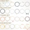 4 Sets 24 Pcs Bohemian Bracelets Bulk for Women Stackable Boho Beaded Stretch Bracelets Heishi Clay Boho Jewelry for Teen Girls Women Y2k Aesthetic Jewelry Gifts