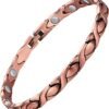Copper Bracelets for Women, 99.99% Pure Copper Magnetic Bracelets with Effective Neodymium Magnets, Adjustable Jewelry Gift with Sizing Tool