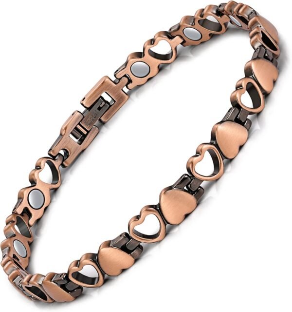 Copper Bracelets for Women, 99.99% Pure Copper Magnetic Bracelets with Effective Neodymium Magnets, Adjustable Jewelry Gift with Sizing Tool