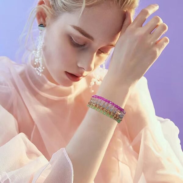 26Pcs Boho Beaded Bracelets for Women Colorful Stackable Sparkly Crystal Beads Bracelets Multi-Layer Versatile Statement Bracelets Stretch Cuff Jewelry Gifts