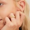 Gold Plated Rings for Women - Trendy Cubic Zirconia 14k Gold Filled Stackable Rings