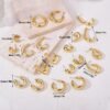 10 Pairs Hypoallergenic Chunky Gold Dangle Earrings for Women Trendy Thick Gold Plated Hoop Earrings Set Lightweight Jewelry
