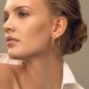 Gold Hoop Earrings for Women 14K Real Gold Plated Hoops with 925 Sterling Silver Post