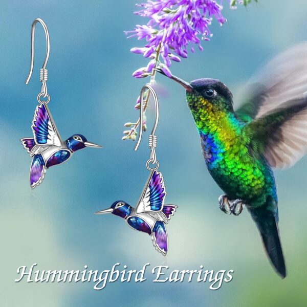 Hummingbird Earrings Bird Dangle 925 Sterling Silver Jewelry Gifts for Women
