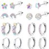 Hypoallergenic Earrings For Girls Women Surgical Stainless Steel Screw Back Earrings Set For Sensitive Ears Kids Earrings Toddler Earrings Cute Girls Earrings