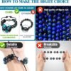 Triple Protection Bracelet - for Protect & Balance - Energy Crystal Handmade Bracelets for Men Women