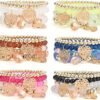 Bohemian Bracelet Sets for Women - 6 Sets Stackable Stretch Bracelets Multi-color Boho Jewelry for Women Hippie Bracelets Dainty Jewelry
