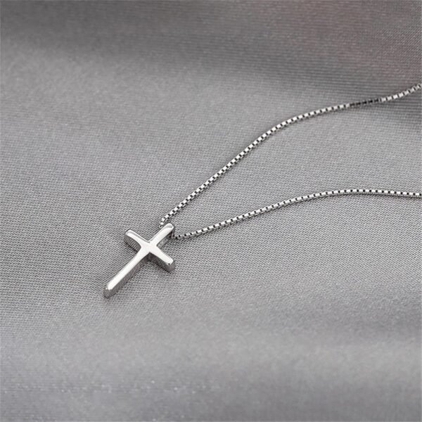 925 Sterling Silver Cross Necklace for Women, Tiny Religious Cross Stuffers Baptism Religious Faith Chain Pendant Necklace for Men 14K Gold Plated Cross Choker Necklace Birthday Easter Jewelry Gift