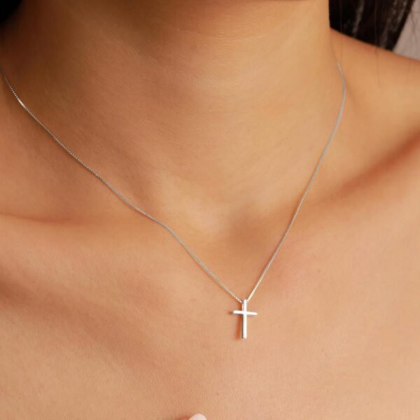925 Sterling Silver Cross Necklace for Women, Tiny Religious Cross Stuffers Baptism Religious Faith Chain Pendant Necklace for Men 14K Gold Plated Cross Choker Necklace Birthday Easter Jewelry Gift