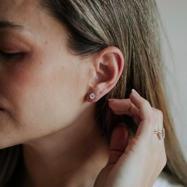 LAB-GROWN Round Cut Diamond Earrings 4 Prong (D-F Color, VS Clarity) Diamond Stud Earrings for Women, Elegant Stud Earrings