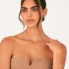 14K Gold Plated 3mm Simulated Diamond Tennis Necklace – Chunky Long Necklace for Women – Sizes 16" and 18"