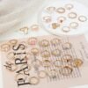 70 Pcs Vintage Crystal Ring Set Knuckle Rings for Women Bohemian Stackable Joint Rings Retro Boho Stacking Joint Finger Rings Pack