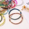 26Pcs Boho Beaded Bracelets for Women Colorful Stackable Sparkly Crystal Beads Bracelets Multi-Layer Versatile Statement Bracelets Stretch Cuff Jewelry Gifts