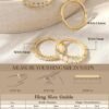 14K Gold Plated Stackable Rings for Women Non Tarnish - Dainty Cubic Zirconia Wedding Bands Ring Set Minimalist Trendy Statement Engagement Promise Thumb Rings Stacking Size 5-10